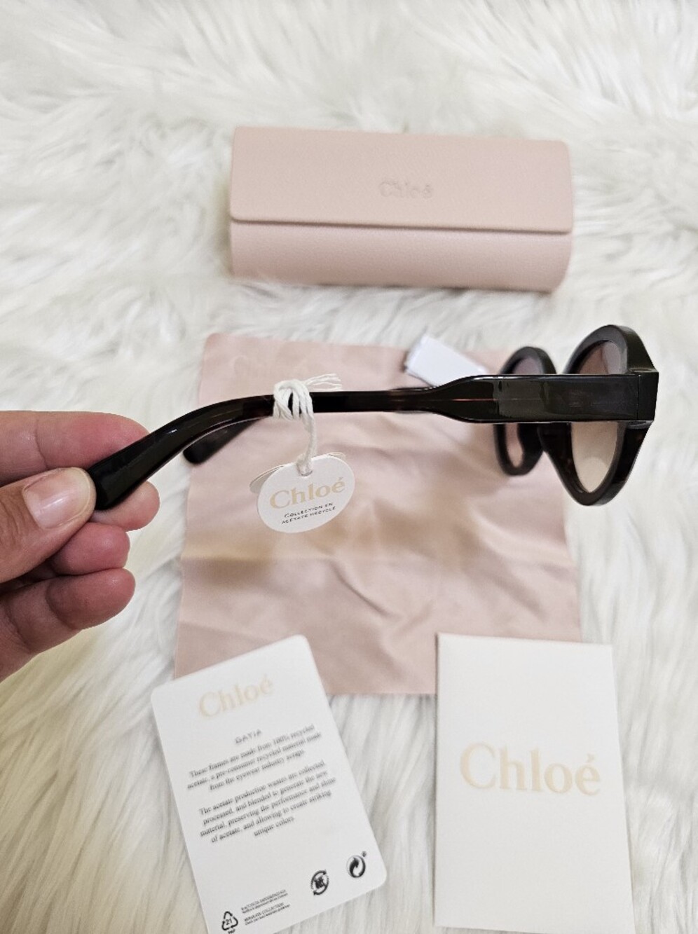 New Chloé 54mm Gayia oval-frame sunglasses - Picture 12 of 14